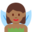 woman fairy, medium-dark skin tone